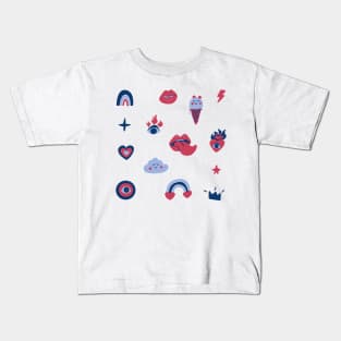 Set of fun, cheerful and hooligan stickers Kids T-Shirt